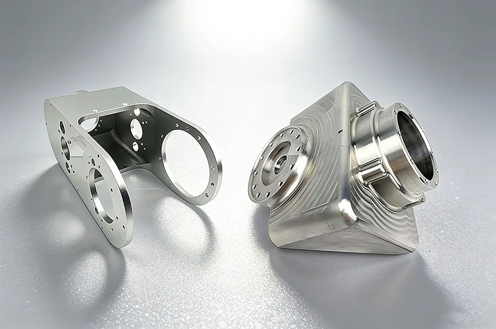 The core principle and application of aluminum alloy CNC processing in lightweight parts of robots.